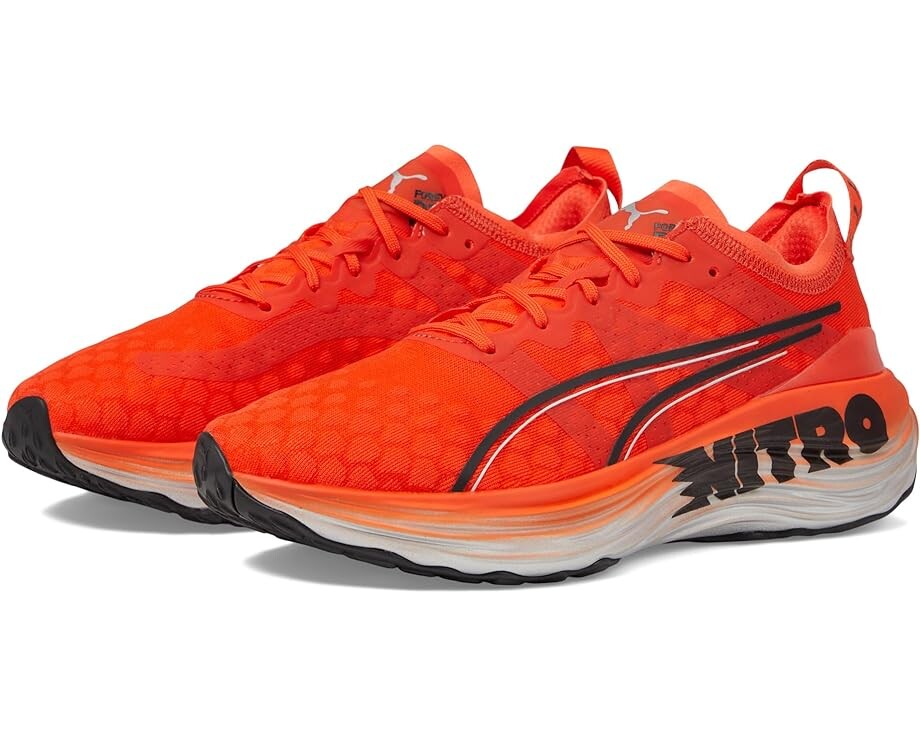 Кроссовки PUMA Foreverrun Nitro Silver, цвет Cherry Tomato/PUMA Black