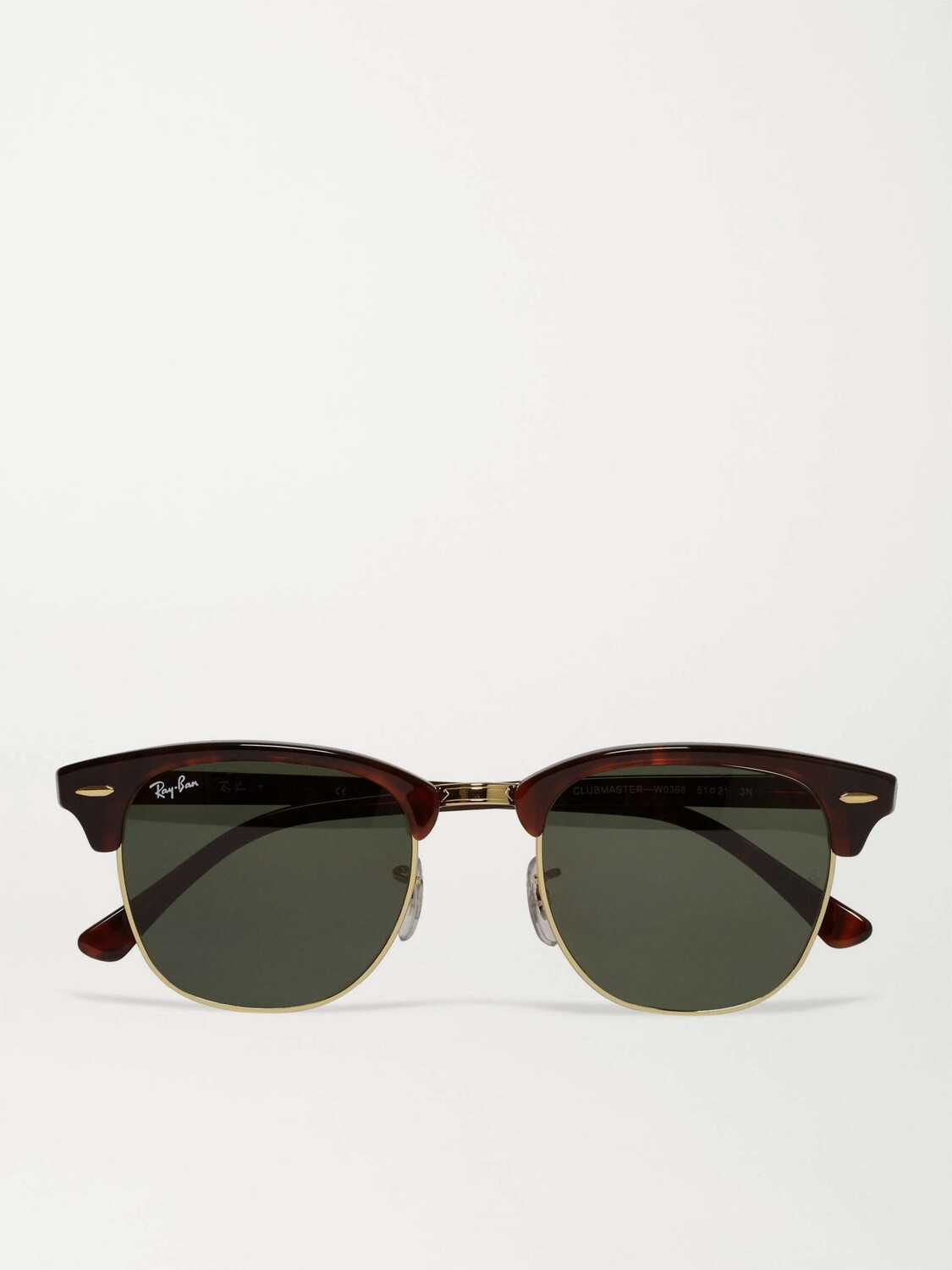 

Солнцезащитные очки Clubmaster из ацетата и золота RAY-BAN, черепаховый