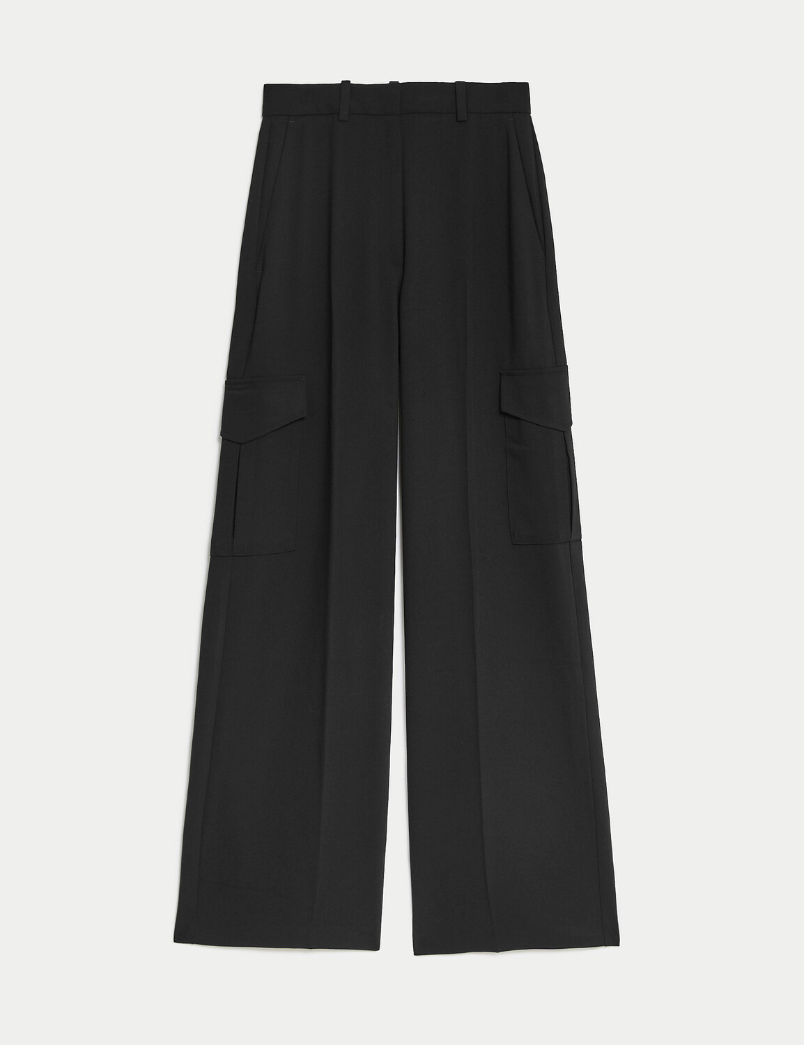 

Широкие брюки карго Marks & Spencer, черный
