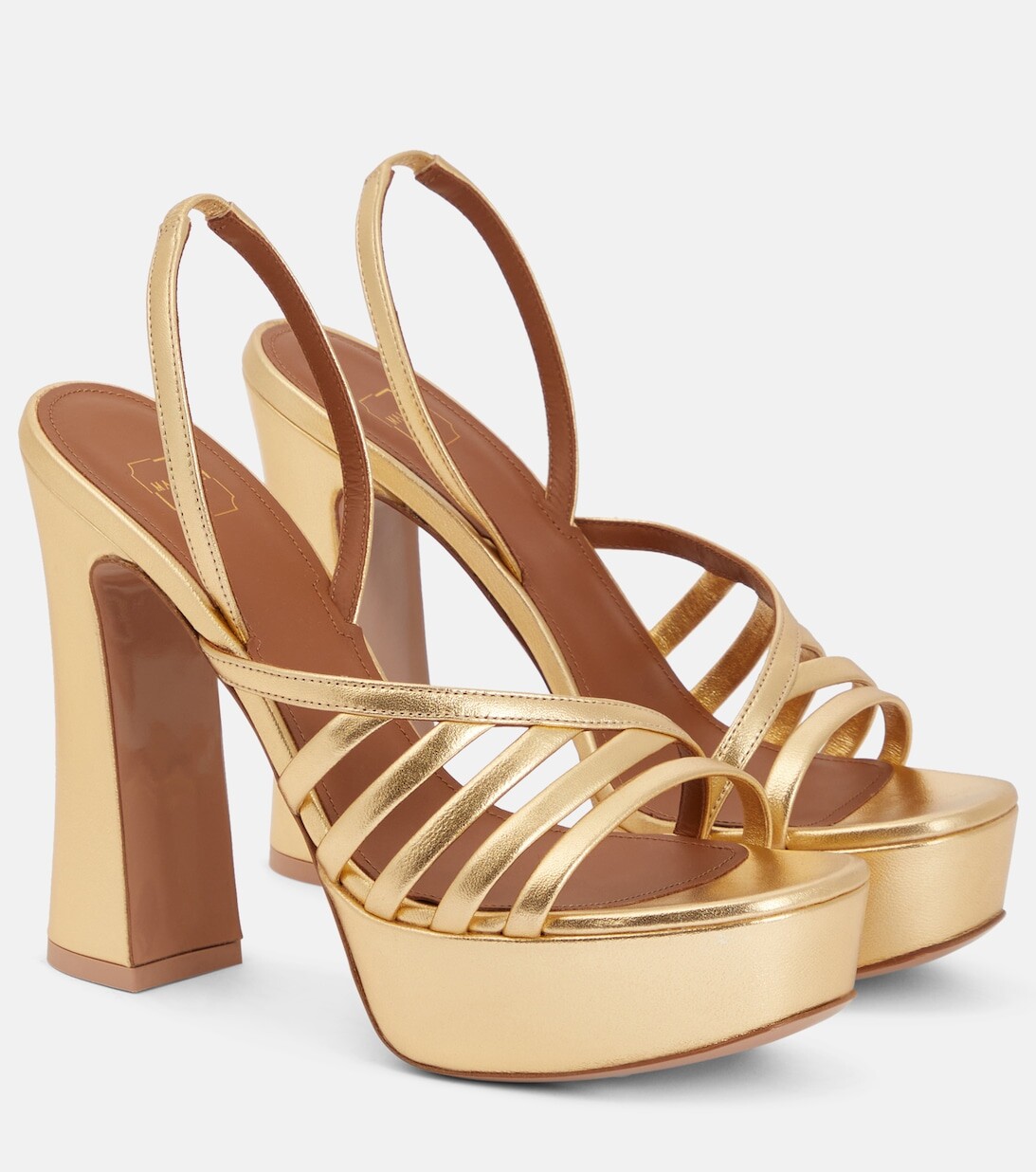 

Кожаные босоножки Amaya 125 на платформе Malone Souliers, золотой