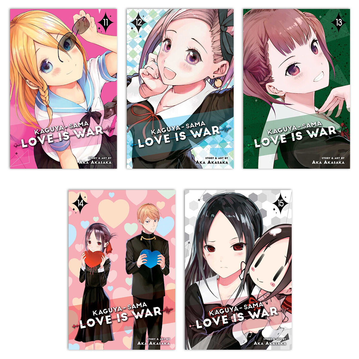 

Манга Kaguya-sama Love Is War Manga (11-15) Bundle