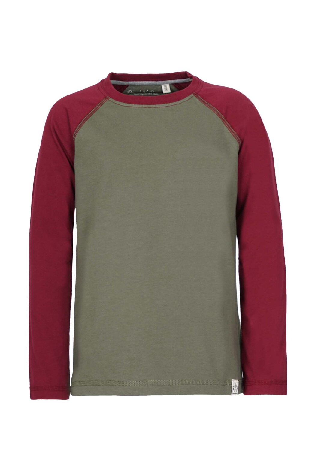 Лонгслив Band of Rascals Raglan, цвет olive bordeaux