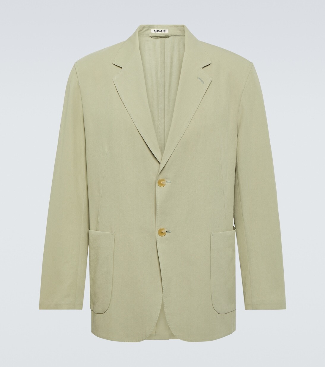 

Блейзер из хлопка и шелка Auralee, цвет sage green