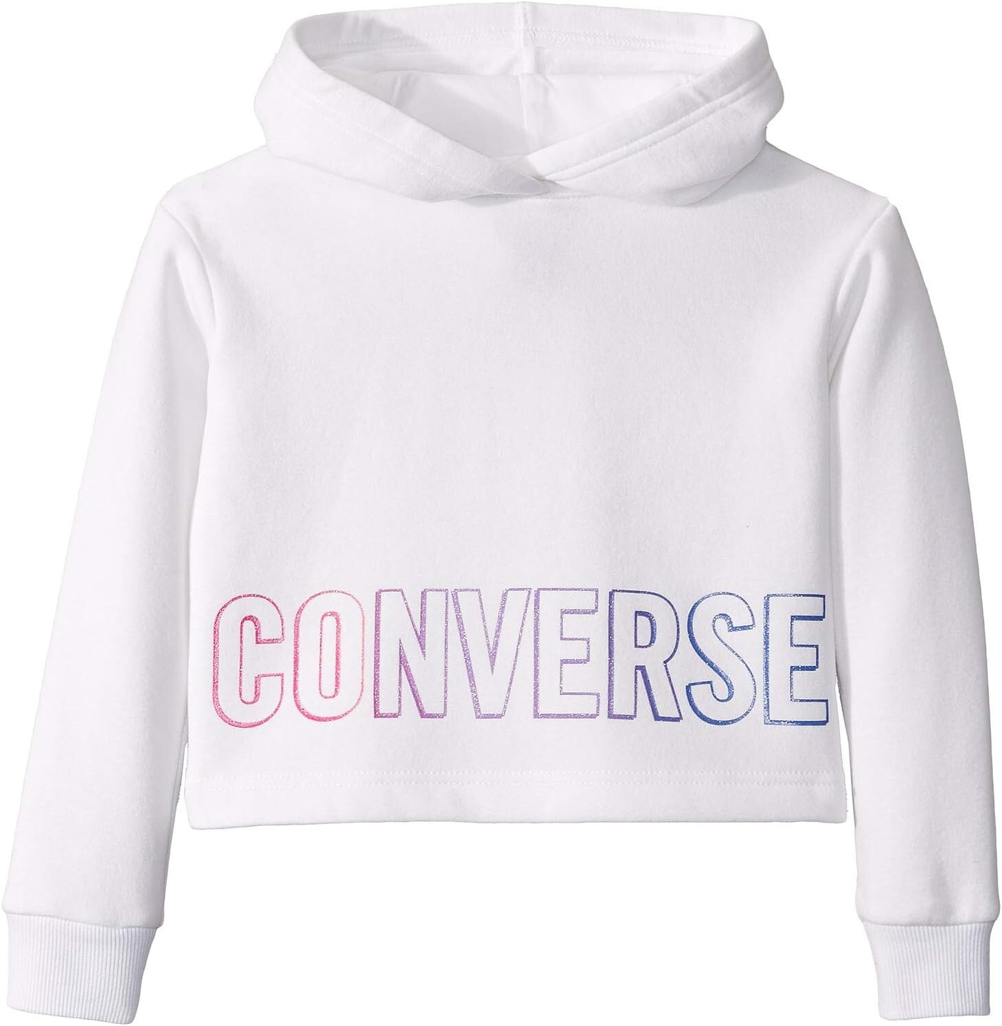 

Худи Converse Fleece Glitter Wordmark Logo Pullover Hoodie, белый