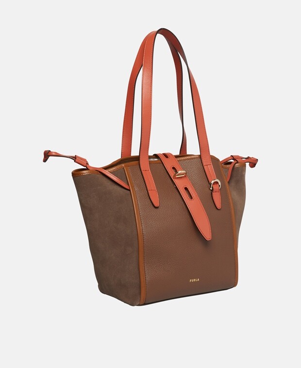

Кожаная сумка шоппер Furla, коричневый