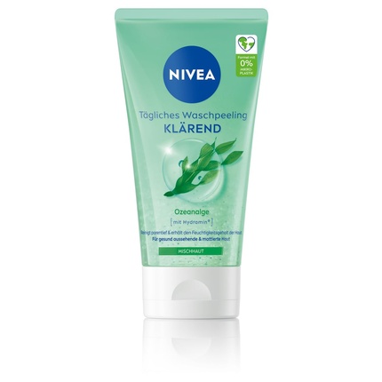NIVEA Daily Wash Пилинг без микропластика для глубокого очищения лица 150мл