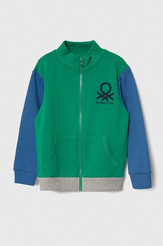 

Детская хлопковая толстовка United Colors of Benetton, зеленый