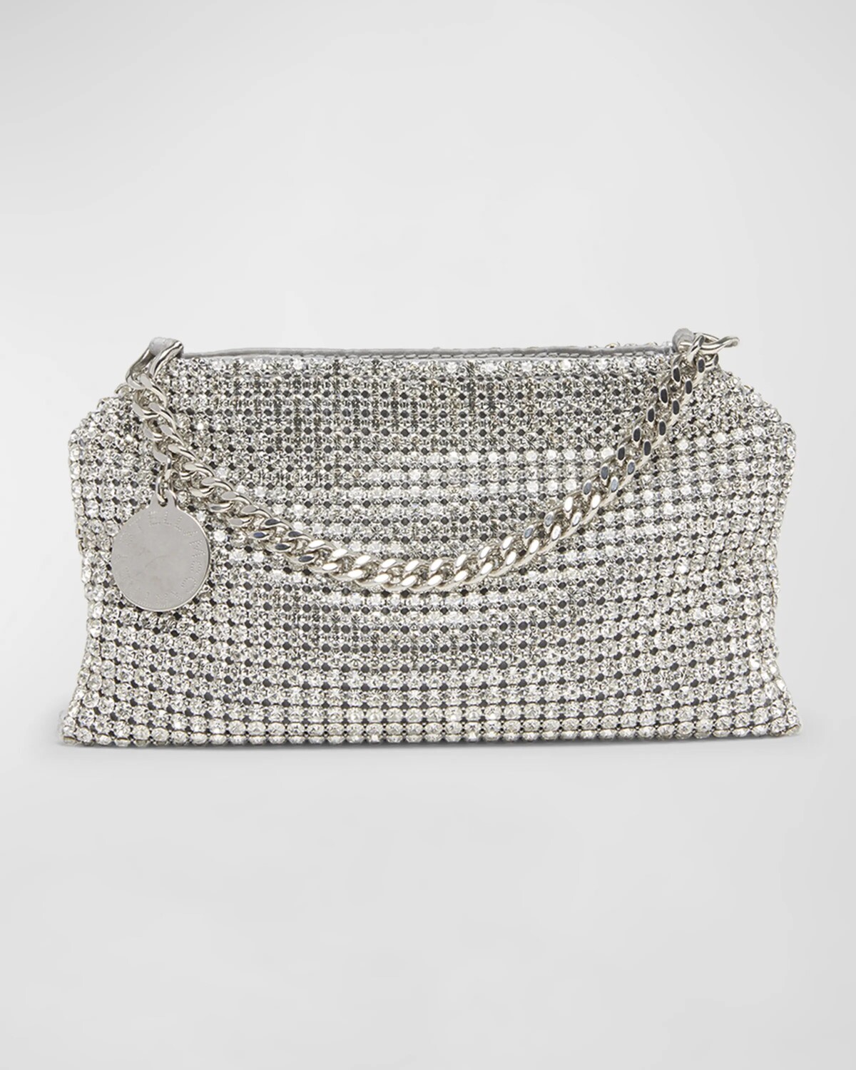 

Клатч из сетчатой ​​ткани, украшенный по всей поверхности Stella McCartney, цвет Silver