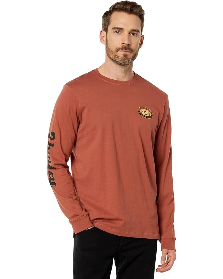 

Футболка с длинным рукавом Hurley Label Long Sleeve Tee, цвет Zion Rust