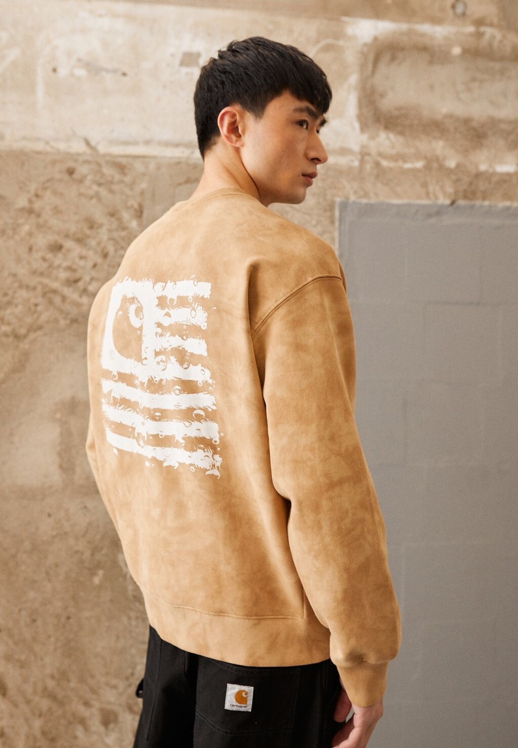

Толстовка Carhartt WIP Collegepaita, коричневый хром/белый