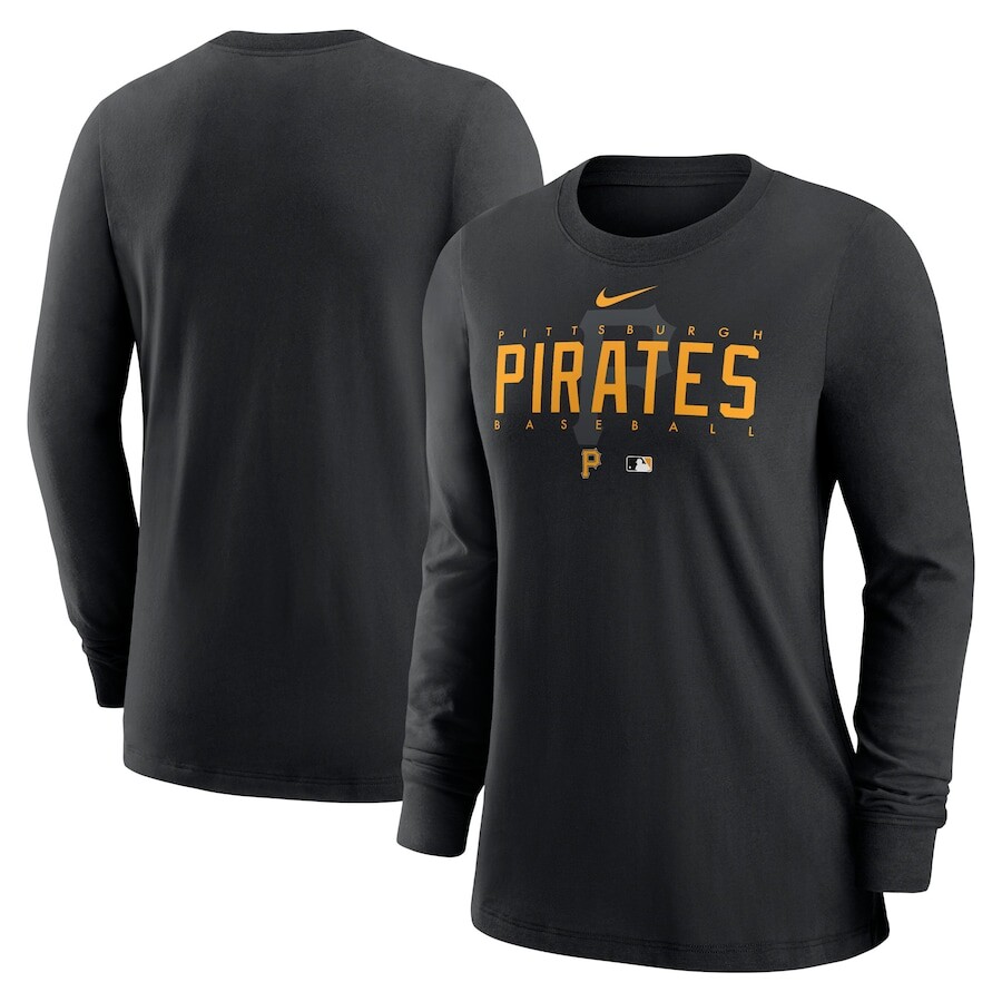 

Футболка с длинным рукавом Nike Pittsburgh Pirates, черный