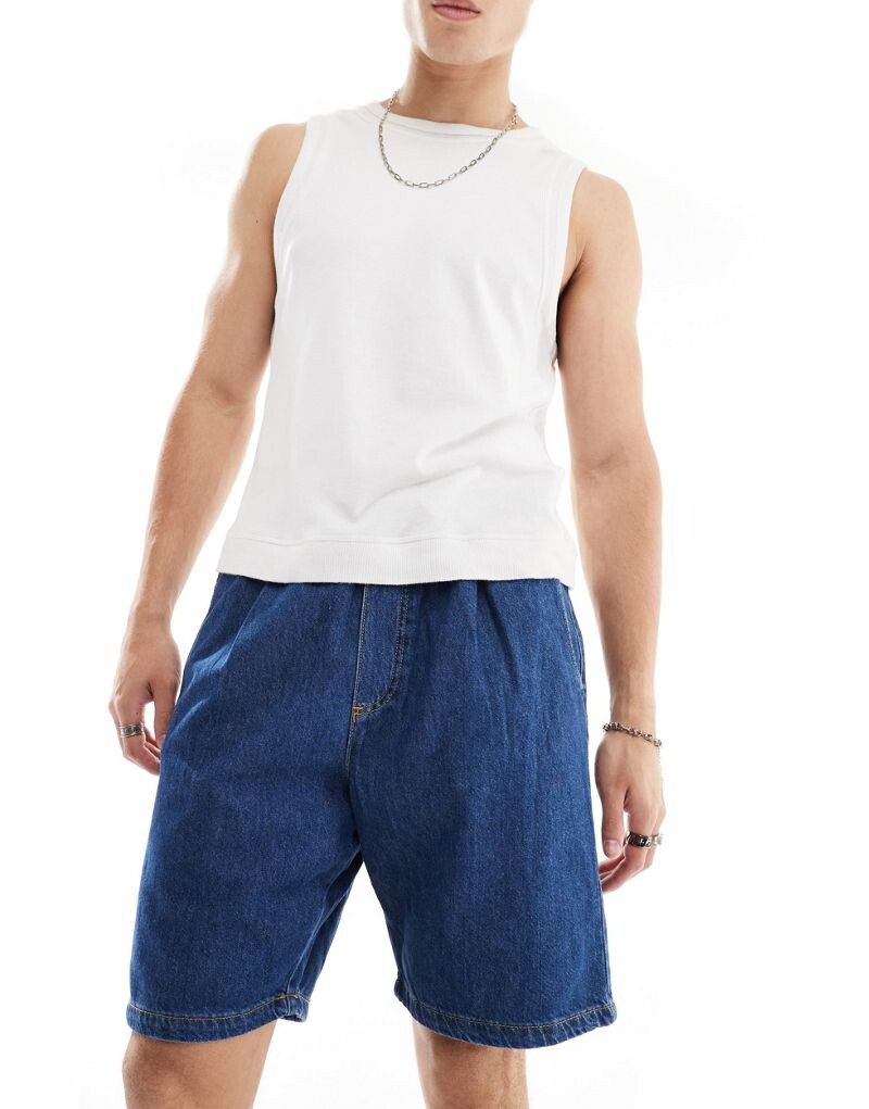 

Jack & Jones – синие джинсовые шорты на кулиске
