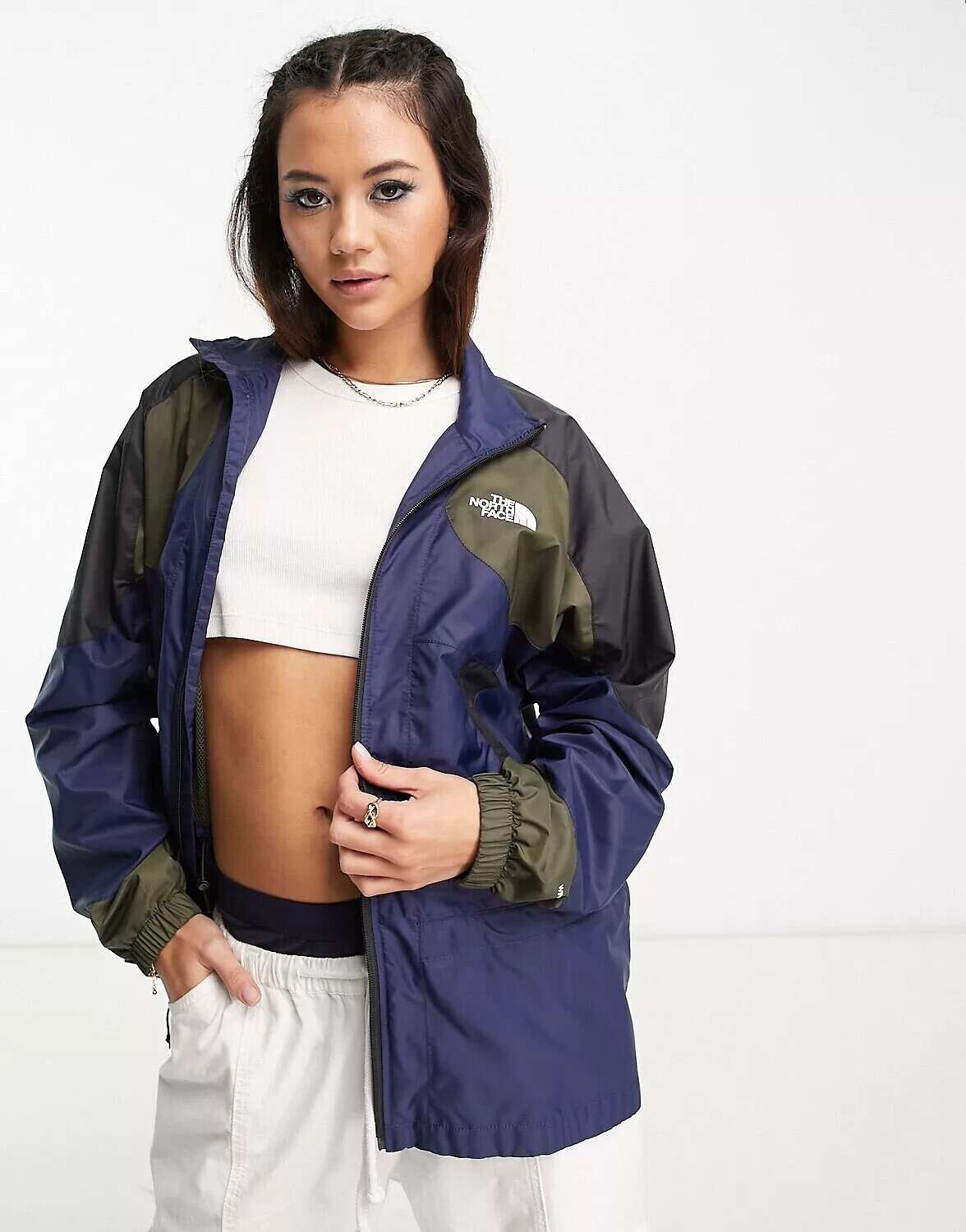 

Спорционная куртка The North Face TNF X темно-синего цвета и цвета хаки, Синий