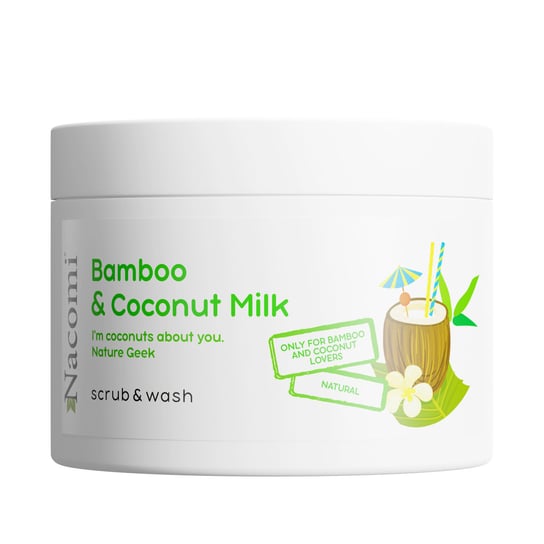 Пенный пилинг с ароматом бамбука и кокосового молока, 180 мл Nacomi