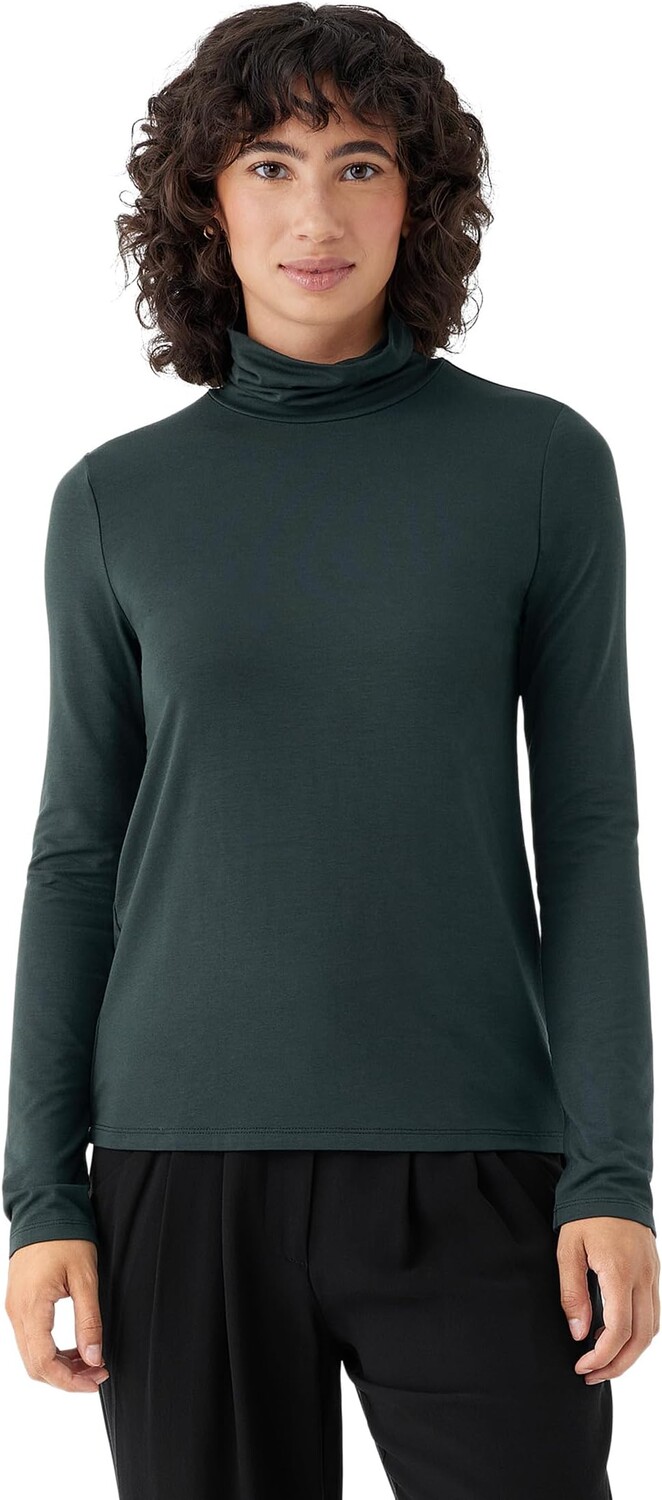 

Топ Eileen Fisher Scrunch Neck Top, цвет Ivy