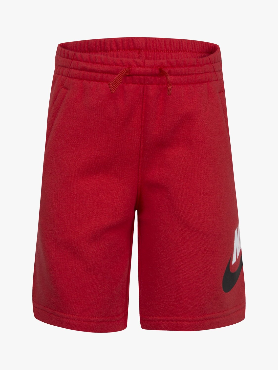 

Детские трикотажные шорты с большим логотипом Nike, красные