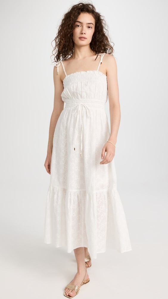 

Платье MINKPINK Sadie Brodery Sundress, слоновая кость