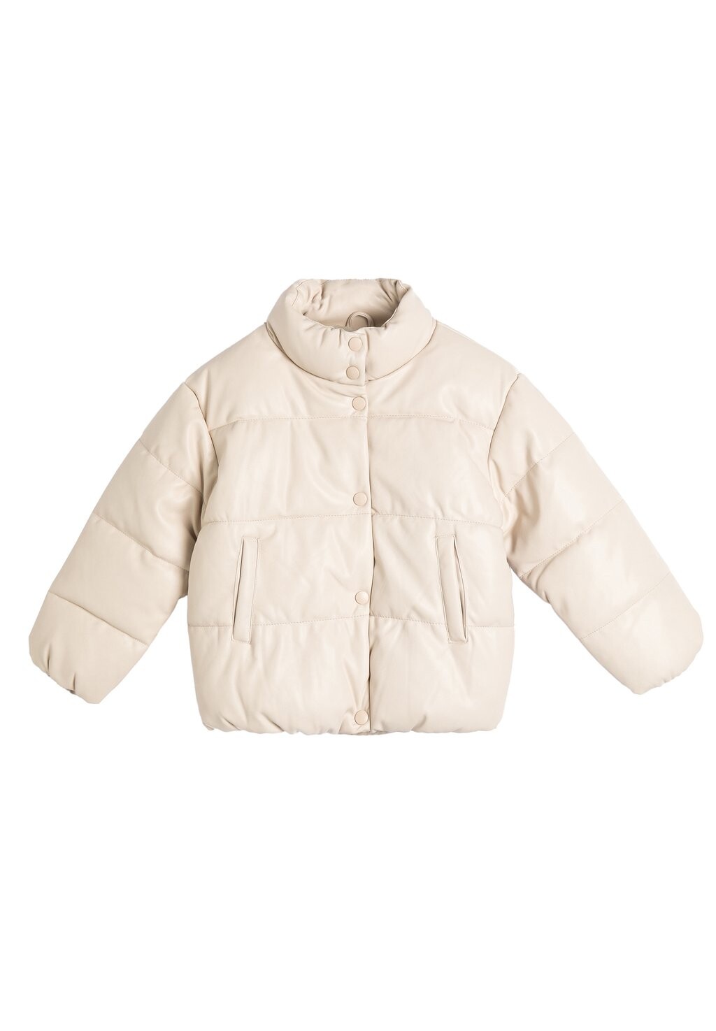 

Зимняя куртка Puffer Zipper Pocket And Button Detail Koton, бежевый