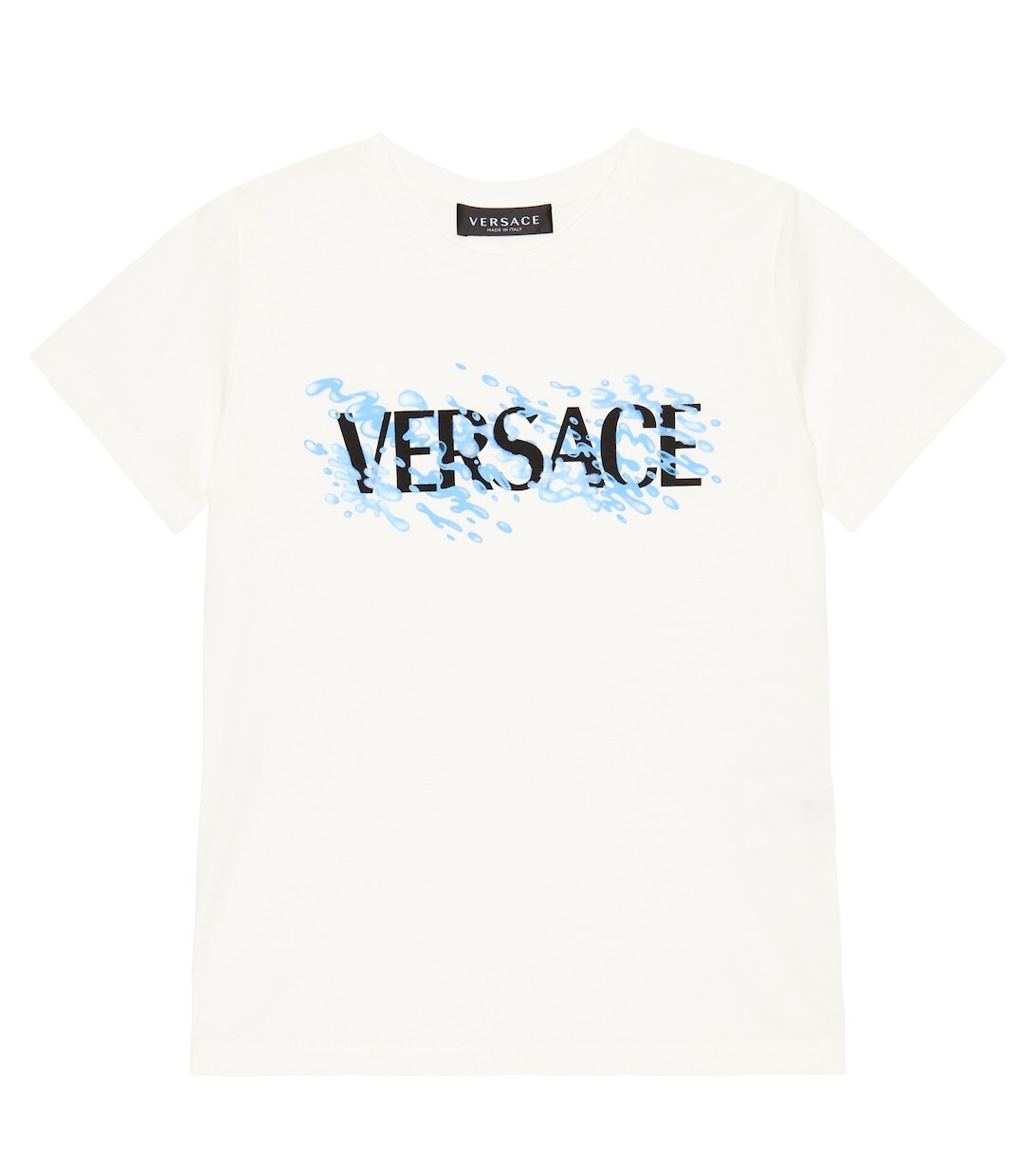 

Футболка из хлопкового джерси с логотипом Versace, белый