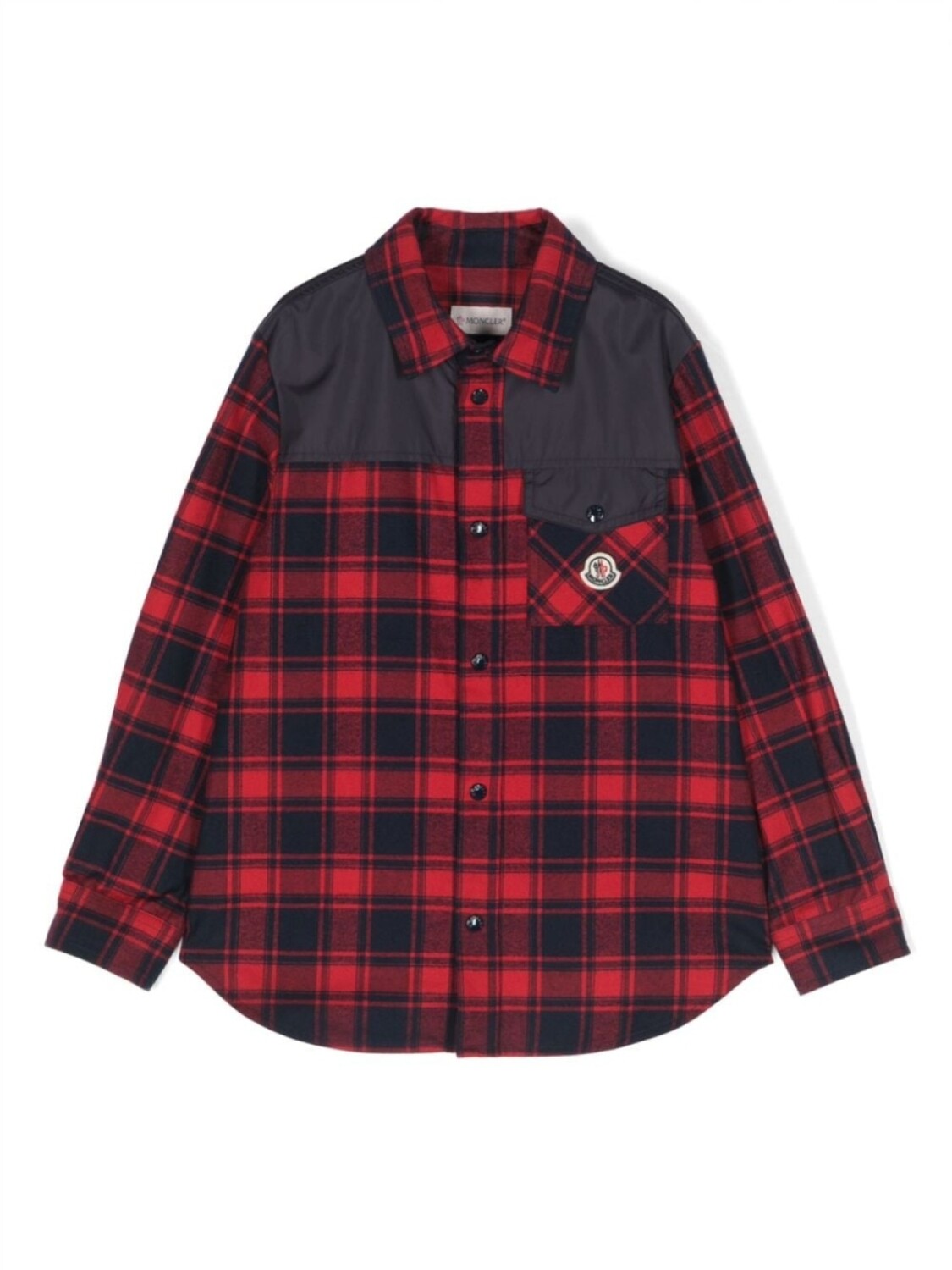 

Moncler Enfant рубашка в клетку, красный