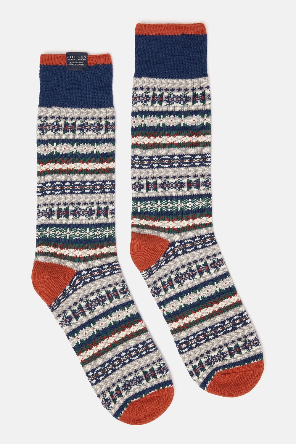 

Мужские носки Alby Fair Isle (размер 7 12) Joules, серый