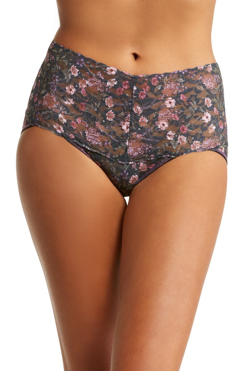 

Кружевное бикини в стиле ретро с цветочным принтом HANKY PANKY, Коричневый