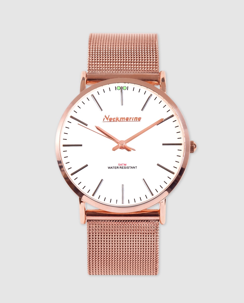 цена Neckmarine NKM535MP20 розовые женские часы из стали Neckmarine, розовый