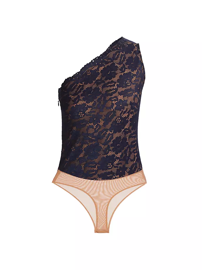 

Кружевное боди Cornelia на одно плечо Cami Nyc, цвет storm