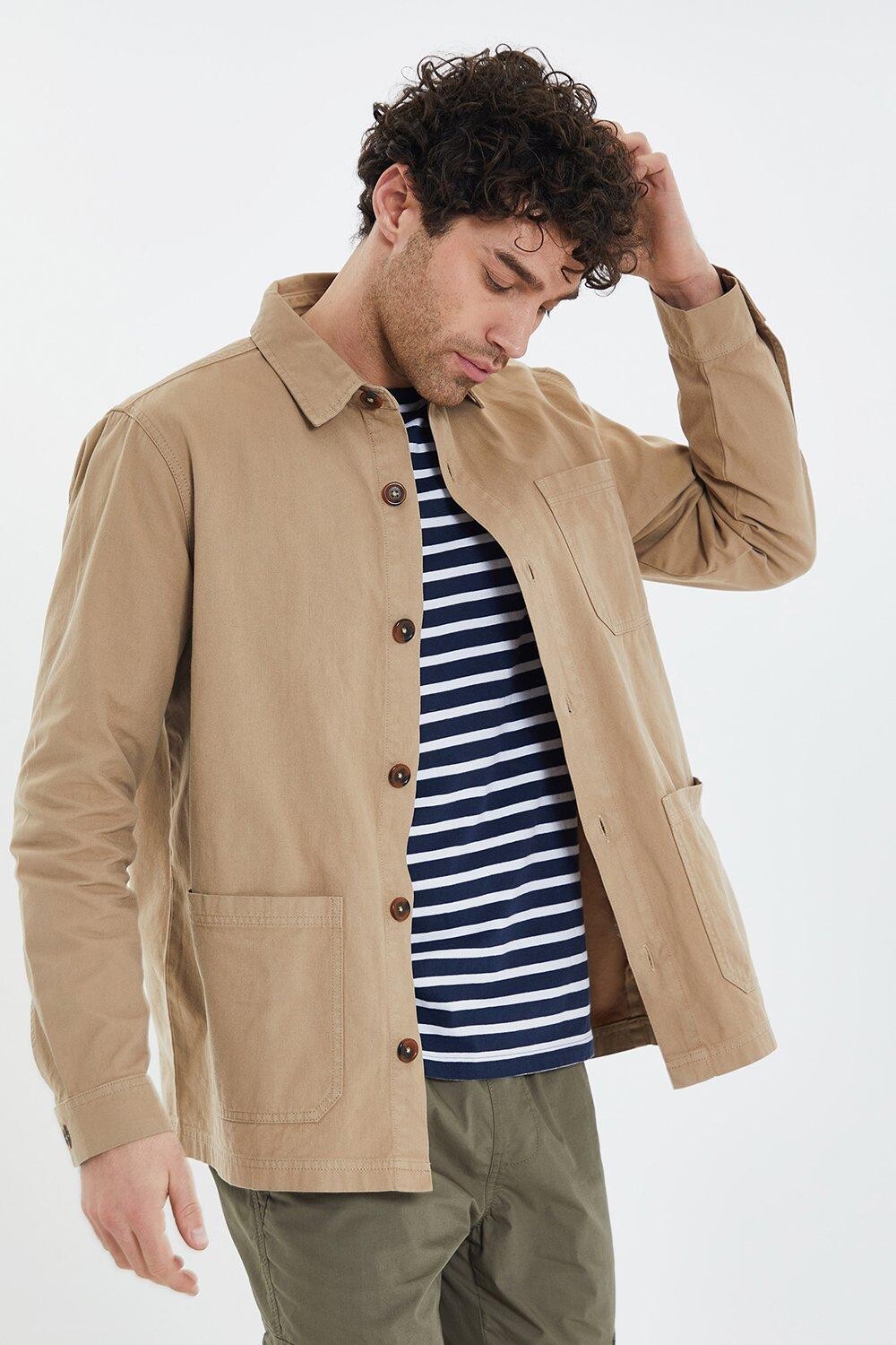

Легкая хлопковая куртка Sunter Threadbare, бежевый
