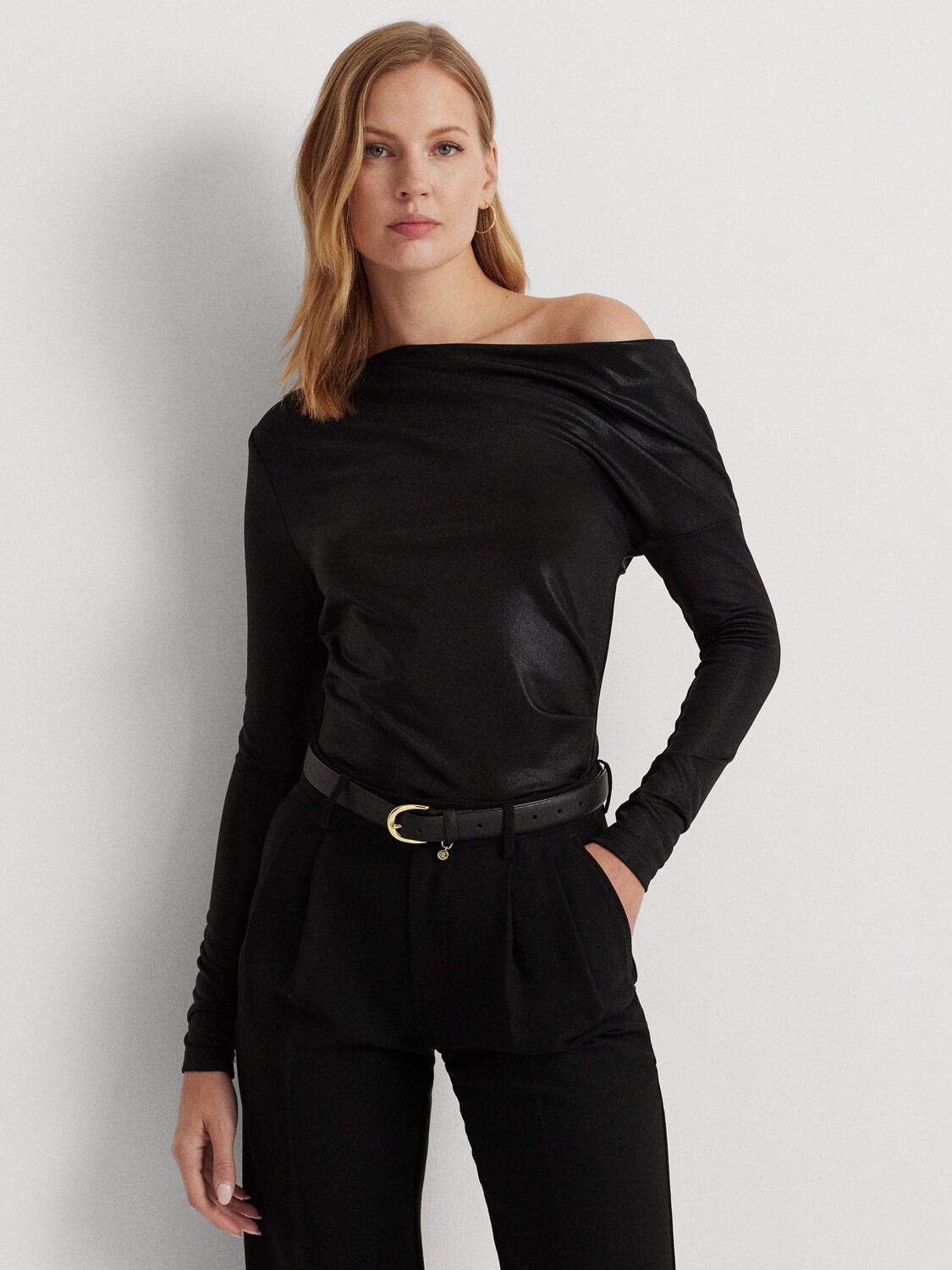 

Топ с открытыми плечами Lauren Merne Ralph Lauren, черный