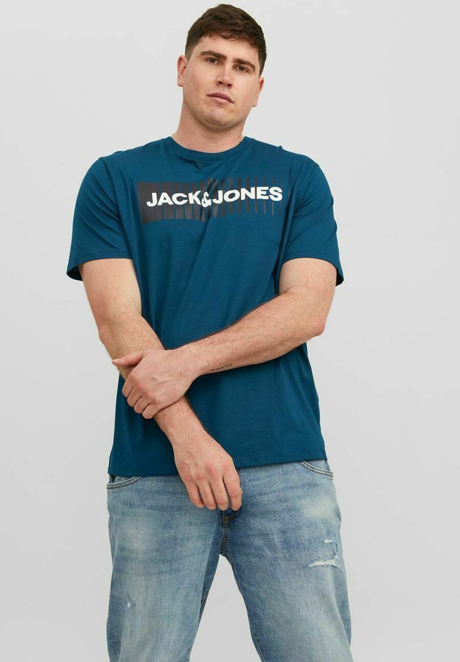 

Футболка с принтом Jack & Jones, синий