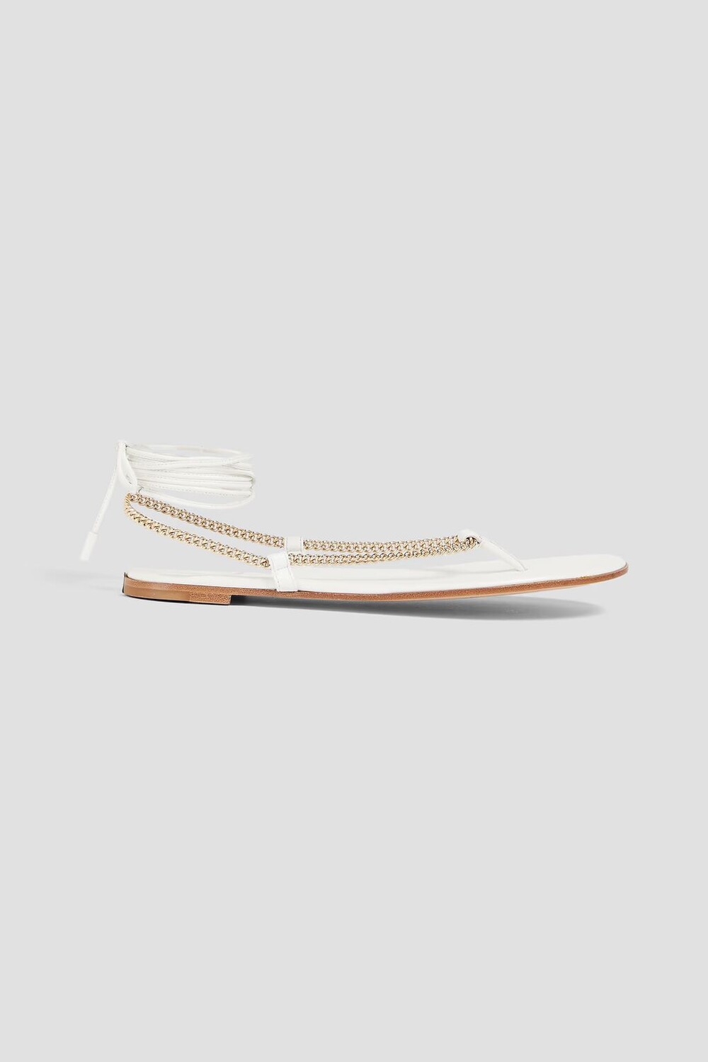 

Кожаные сандалии с цепочкой Gianvito Rossi, белый