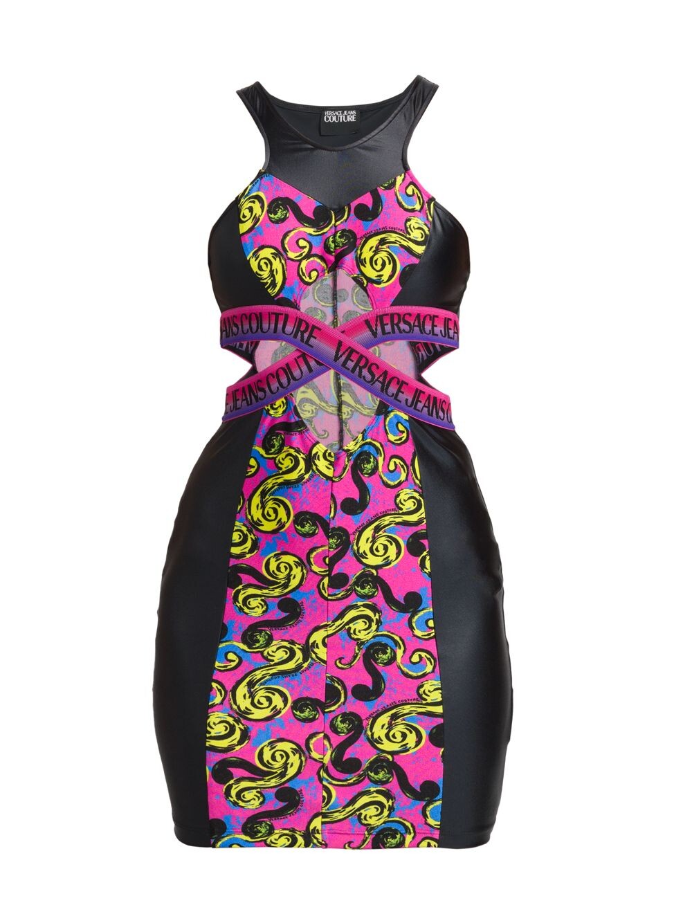 

Мини-платье Sketch Baroque с вырезами Versace Jeans Couture, розовый