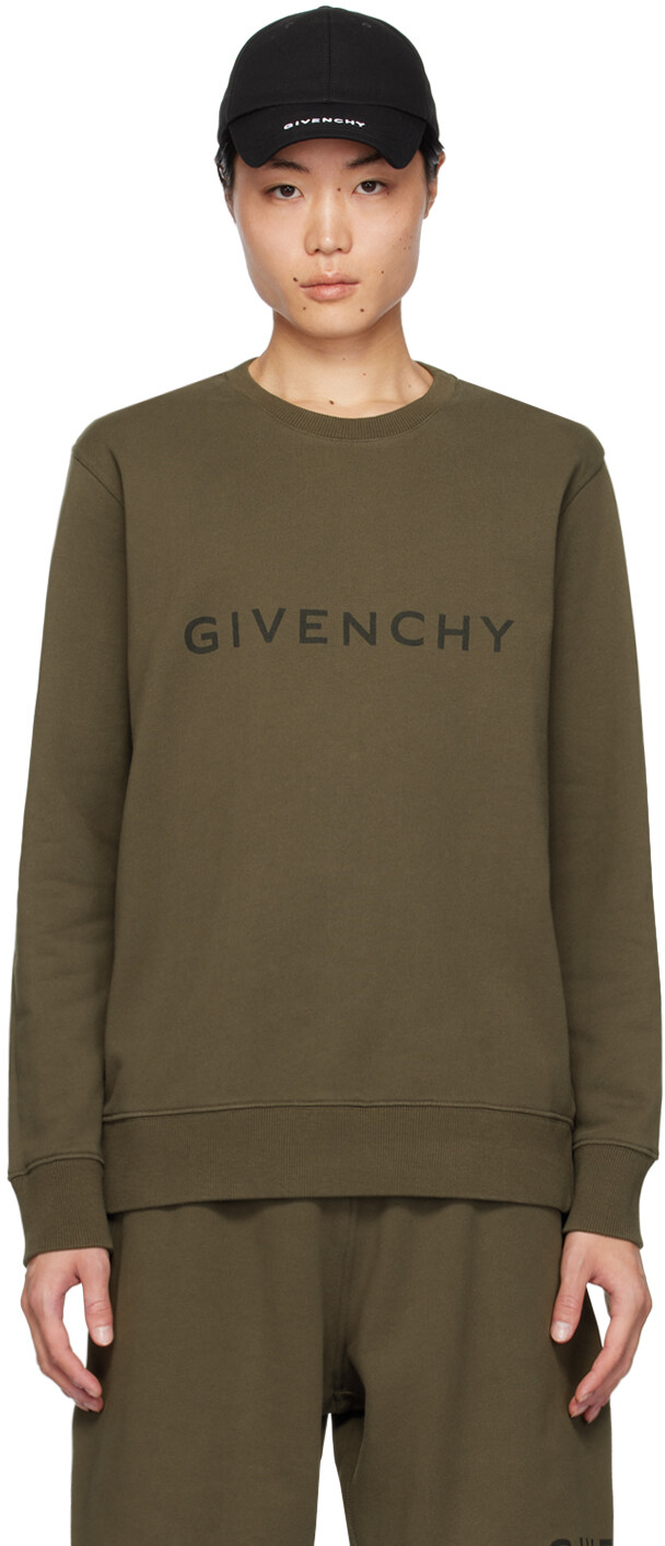 

Толстовка приталенного кроя цвета хаки Givenchy