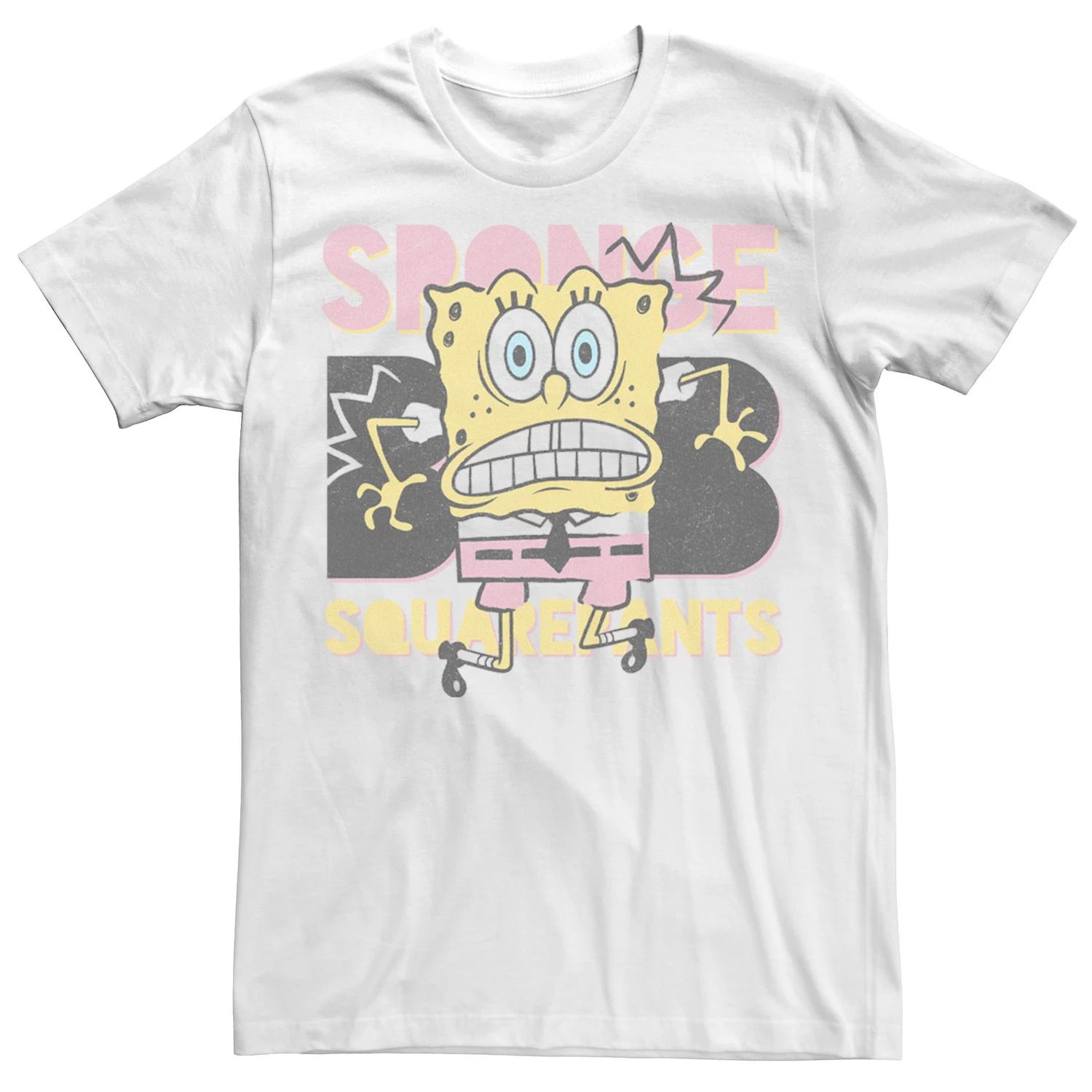 Мужская футболка с изображением напуганной губки «Губка Боб Квадратные Штаны» Licensed Character