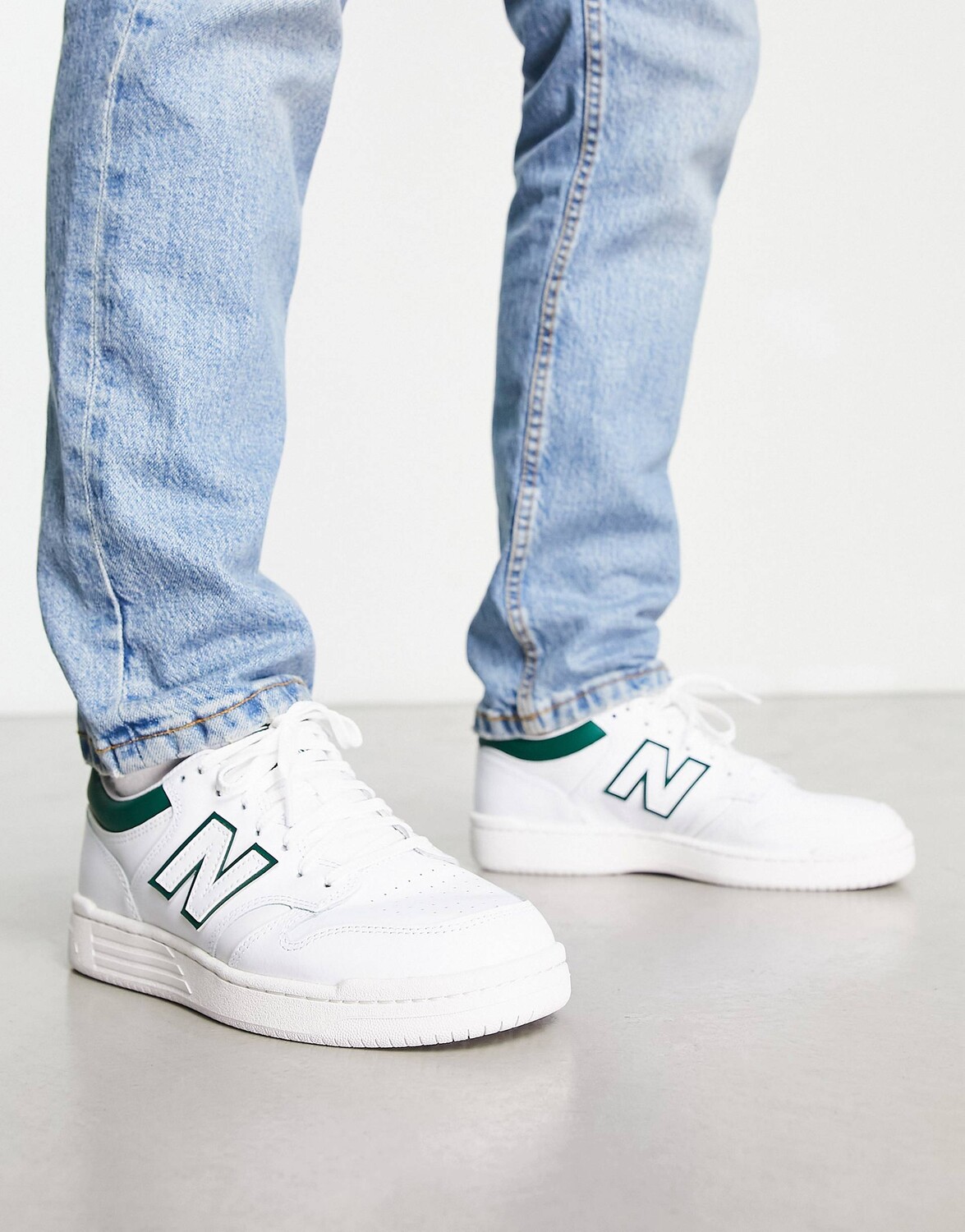 

Бело-зеленые кроссовки New Balance 480, Зеленый