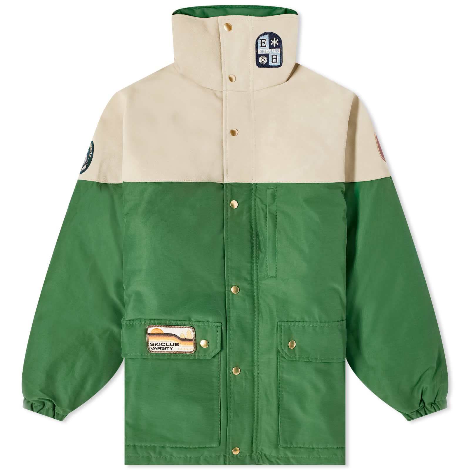 Куртка End. X Clarks Originals X Beams Plus Down, зеленый рубашка end x beams plus x clarks original ski club разноцветный