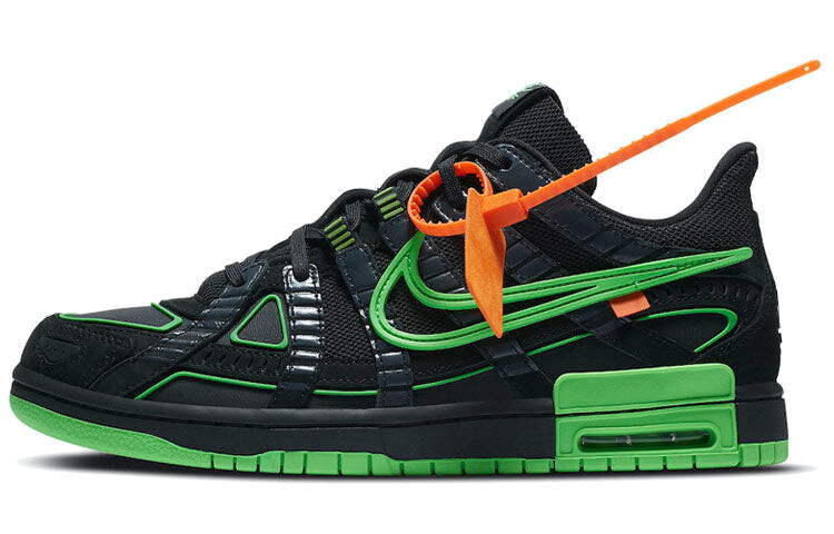 

Кроссовки Nike Off-White x Air Rubber Dunk Green Strike, черный / зеленый