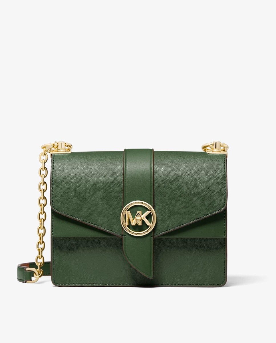 

Женская сумка через плечо Greenwich зеленая кожаная Michael Michael Kors, зеленый