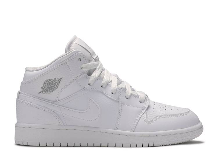 

Кроссовки AIR JORDAN 1 RETRO MID GS 'PURE PLATINUM', белый