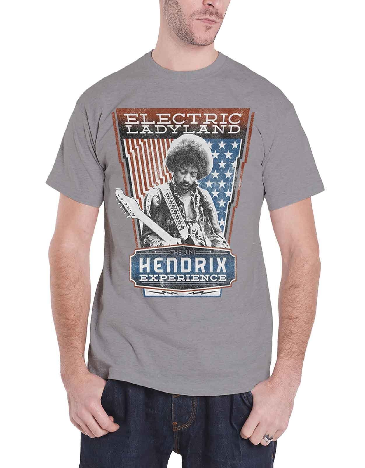 Электрическая футболка Ladyland Jimi Hendrix, серый
