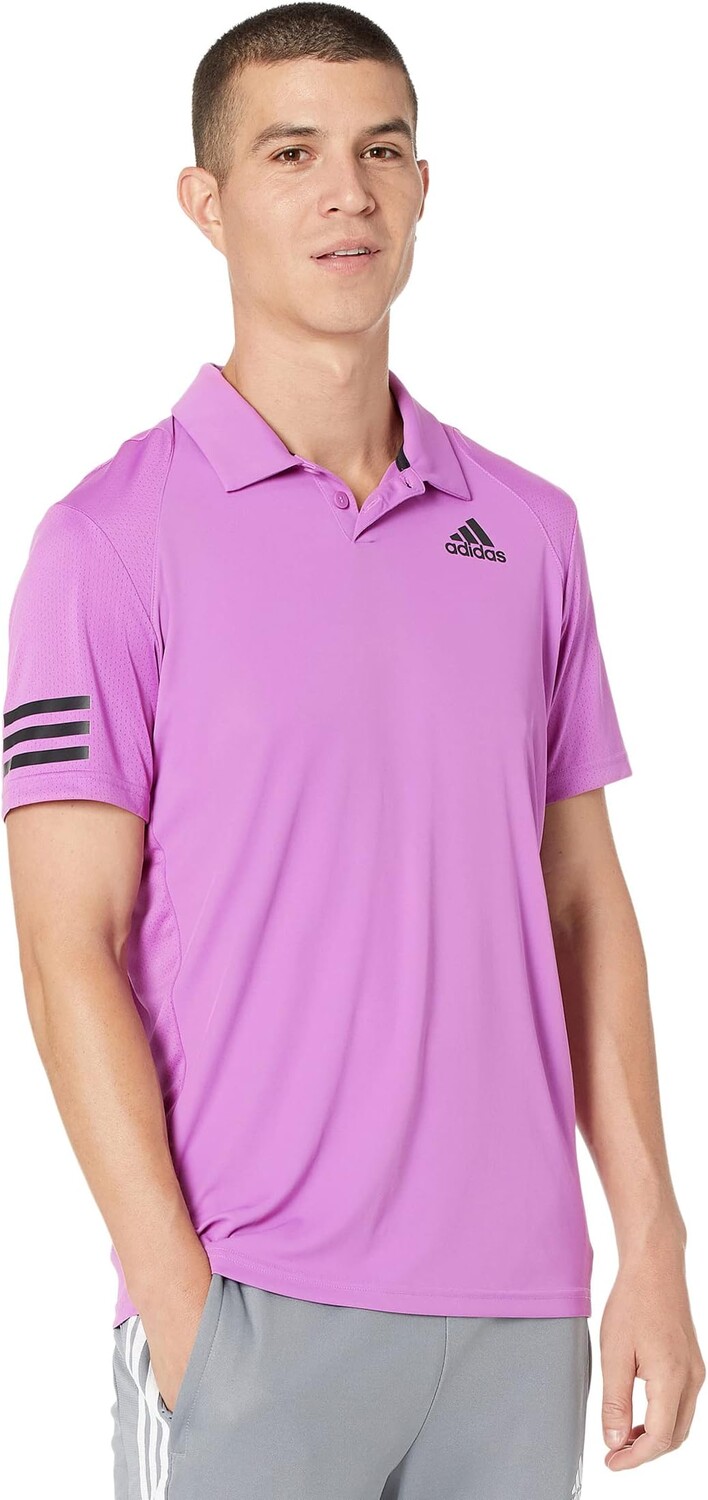 

Клубная футболка-поло с 3 полосками adidas, цвет Semi Pulse Lilac