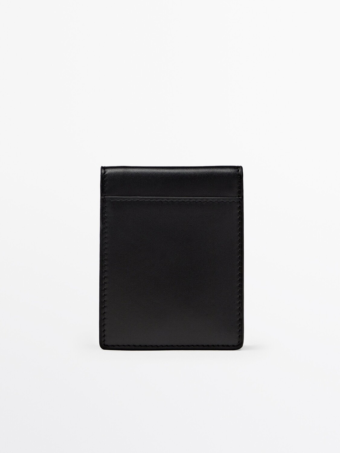 

Кожаный кошелек Massimo Dutti, черный