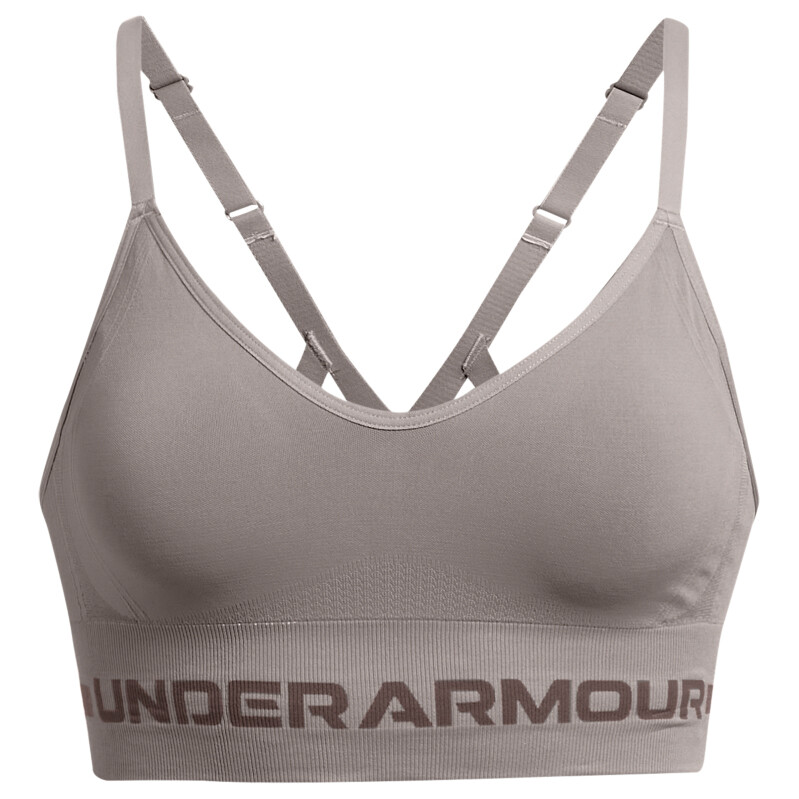 

Спортивный бюстгальтер Under Armour Women's Seamless Low Long Bra, цвет Pewter