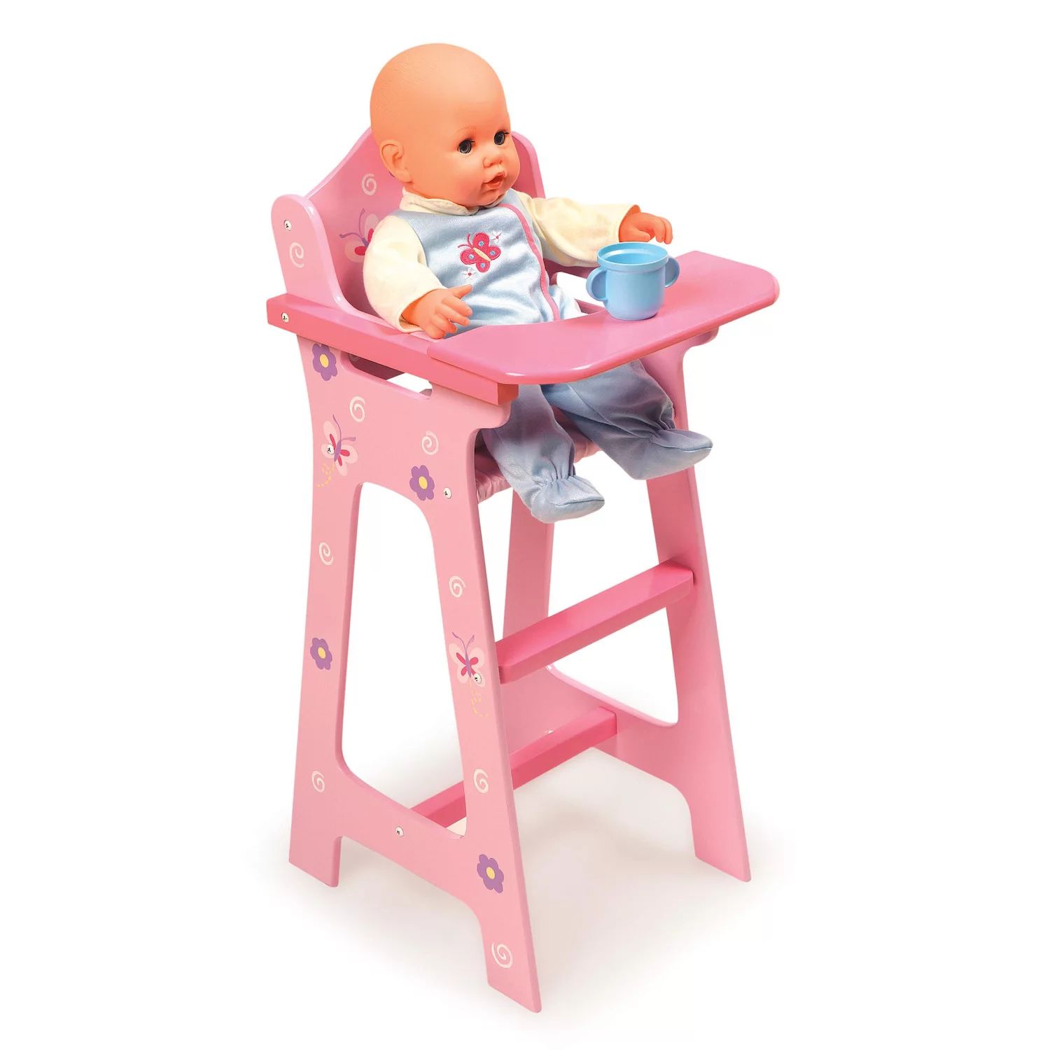 Стульчик для кормления куклы Badger Basket Badger Basket детский стульчик трансформер badger basket envee ii голубой оранжевый