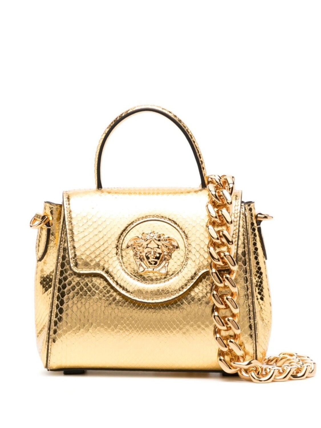 

Versace маленькая сумка La Medusa с верхней ручкой, золотистый