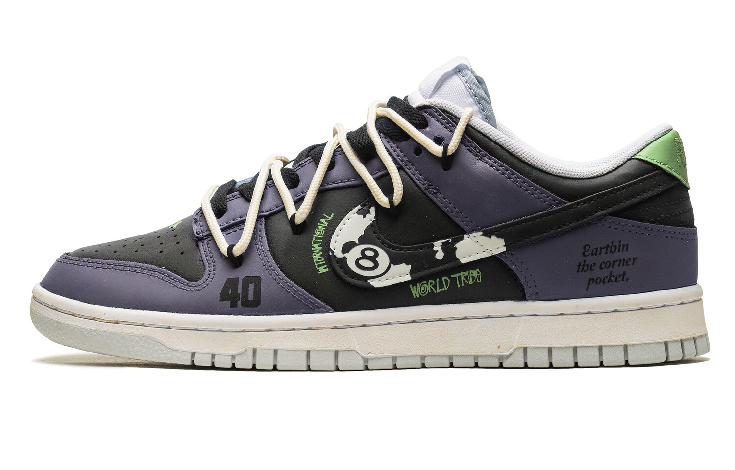 

Кроссовки Nike Dunk Skateboarding Shoes Men Low-top Black/Purple, фиолетовый