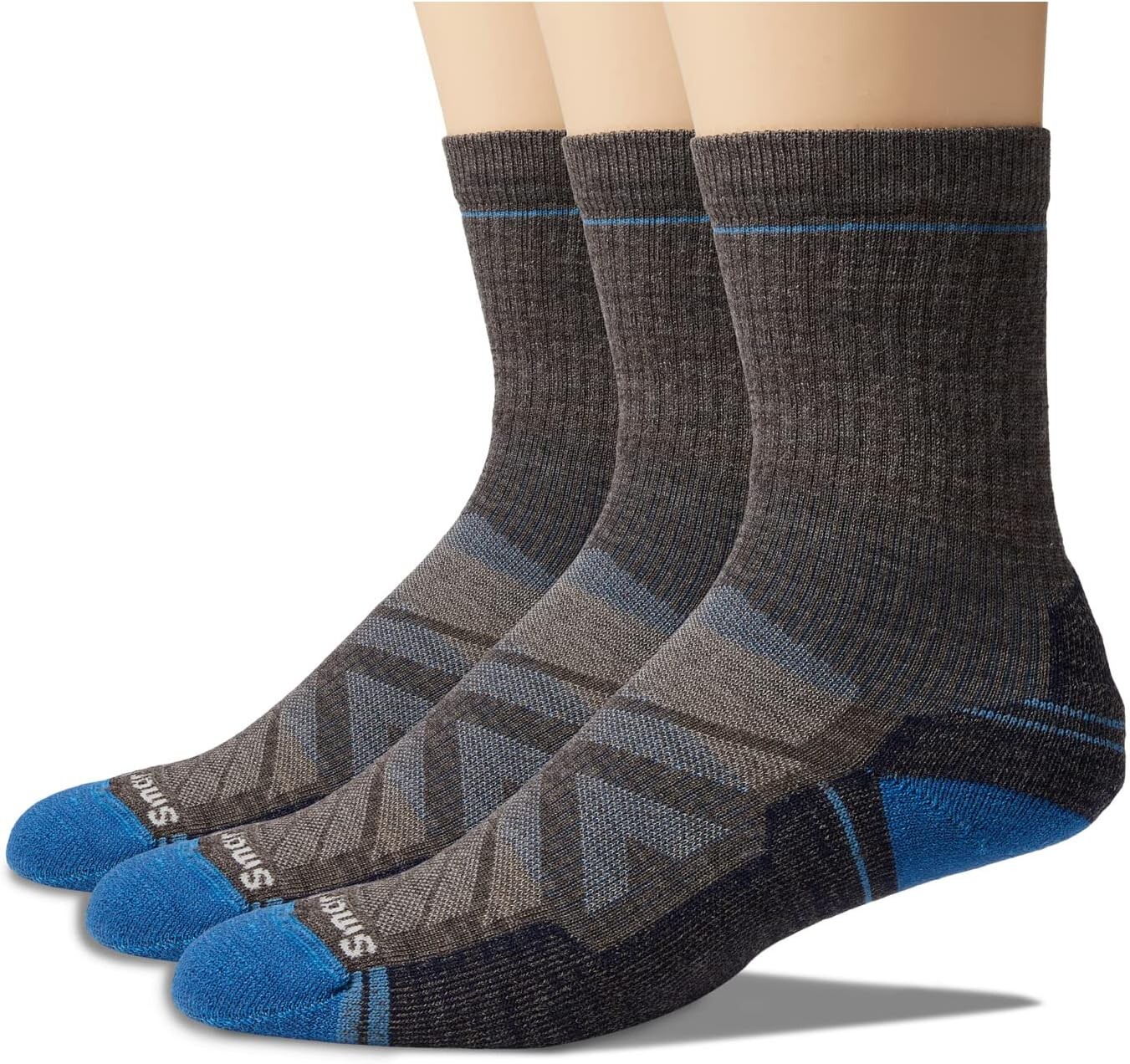 

Носки Hike Light Cushion Crew, 3 пары Smartwool, серо-коричневый