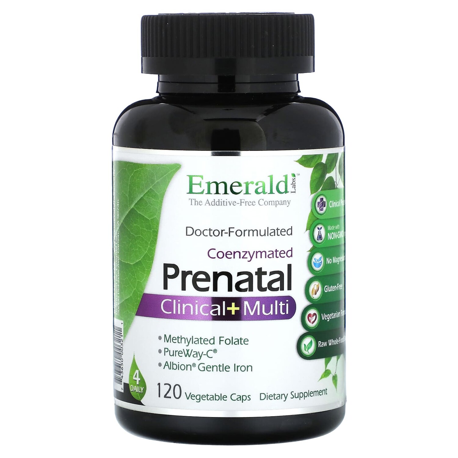

Coenzymated Prenatal Clinical + Multi, 120 растительных капсул, Emerald Laboratories