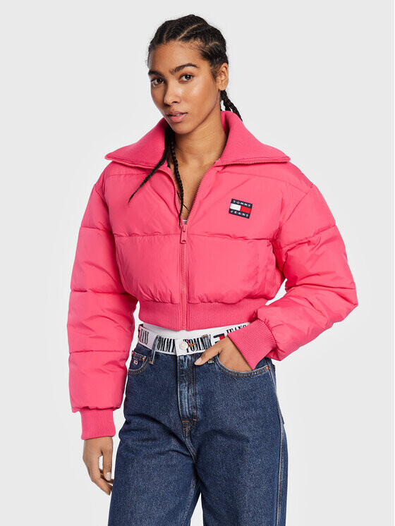 

Пуховик стандартного кроя Tommy Jeans, розовый